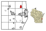 Sheboygan County Wisconsin Incorporated and Unincorporated areas Howards Grove Highlighted